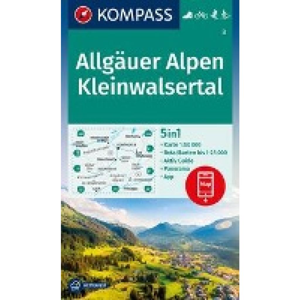 KOMPASS Wanderkarte 3 Allgäuer Alpen, Kleinwalsertal 1:50.000