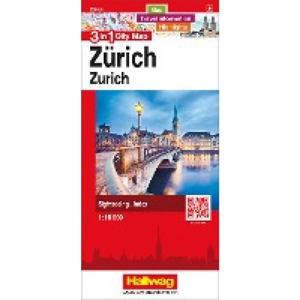 Zürich 3 in 1 City Map 1:16 000