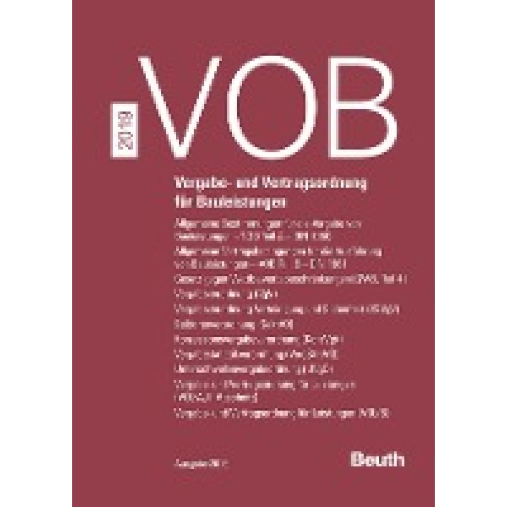 9783410613008 - VOB Zusatzband 2019 Kartoniert (TB)