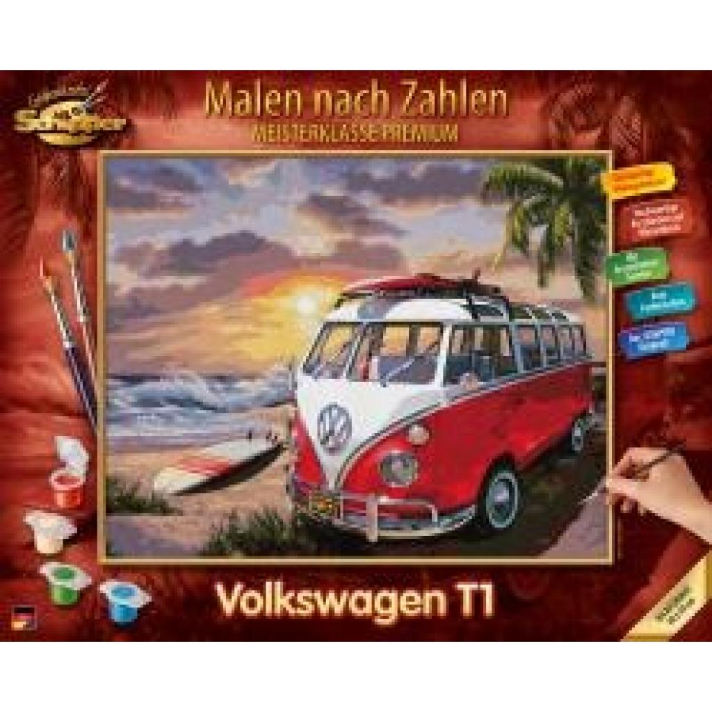 4000887918616 - Meisterklasse Premium Malen nach Zahlen (Mal-Sets) - Malen nach Zahlen - Volkswagen T1