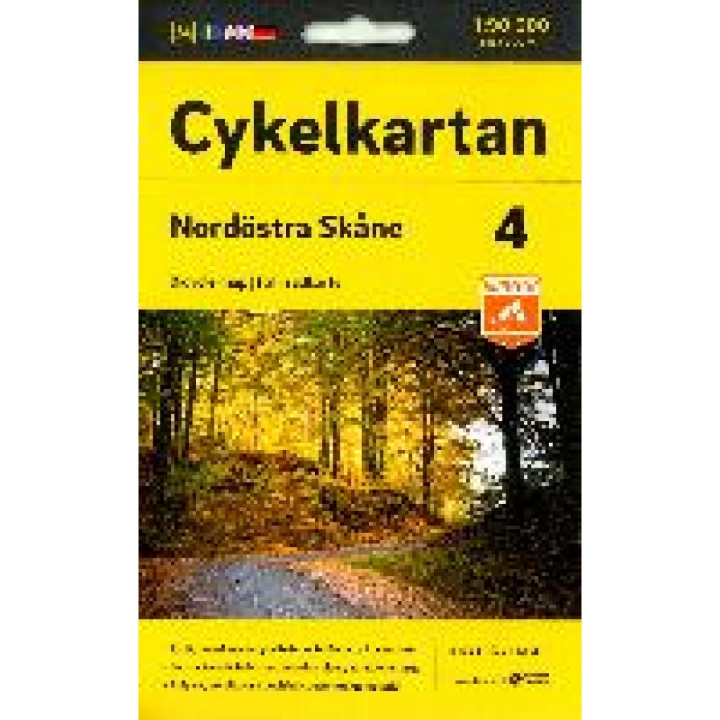 Cykelkartan Blad 4 Nordöstra Skåne 1:90000