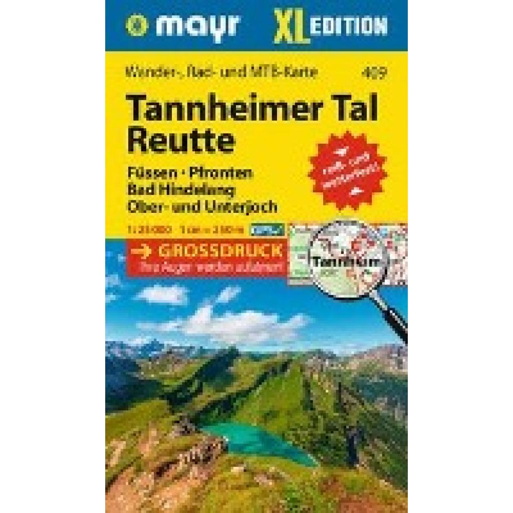 Mayr Wanderkarte Tannheimer Tal, Reutte XL 1:25.000