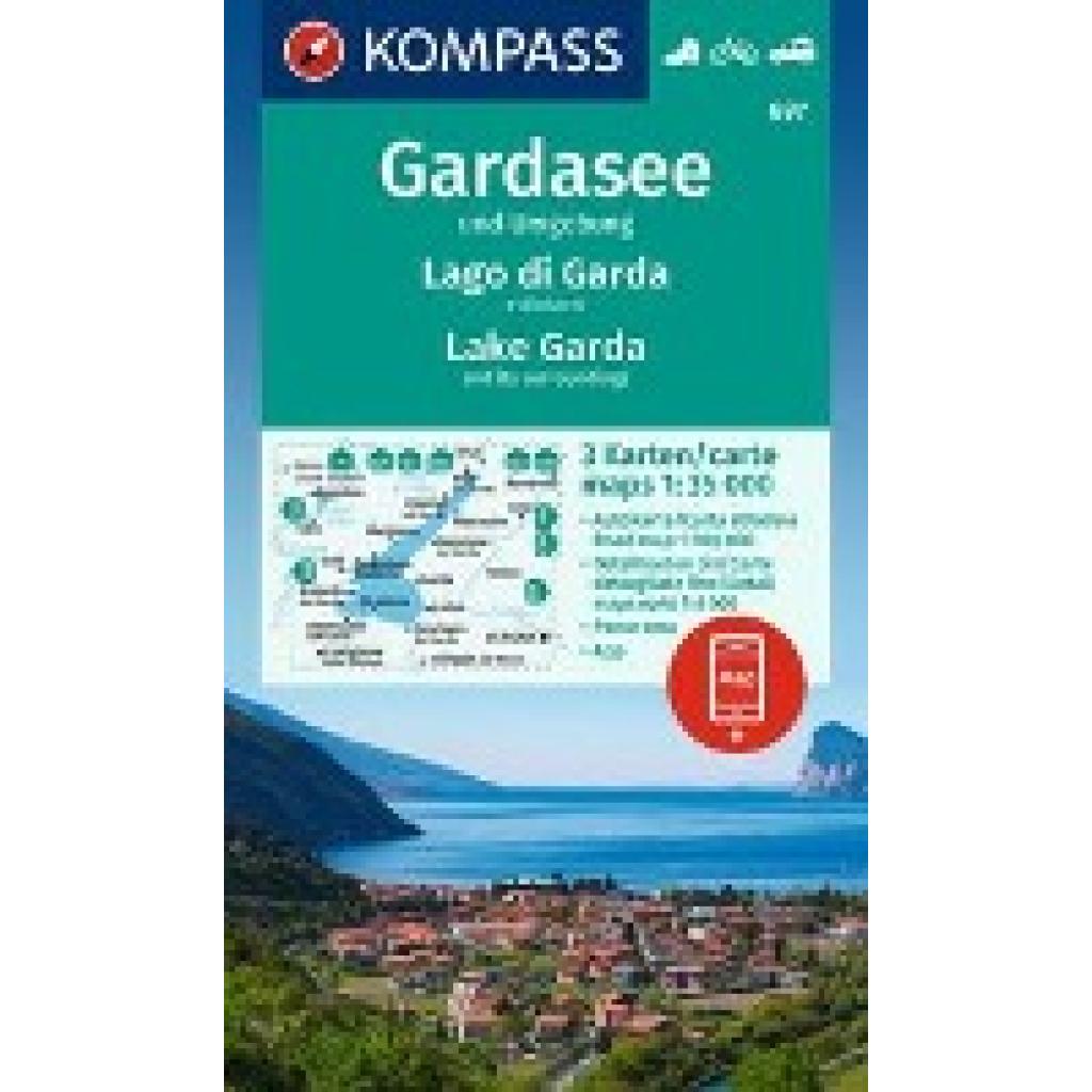 9783991218593 - KOMPASS Wanderkarten-Set 697 Gardasee und Umgebung - Lake Garda and its surroundings - Lago di Garda e dintorni (3 Karten) 135000 Karte (im Sinne von Landkarte) 9783991218593 - KOMPASS Wanderkarten-Set 697 Gardasee und Umgebung - Lake Garda and its surroundings - Lago di Garda e dintorni (3 Karten) 135000 Karte (im Sinne von Landkarte)
