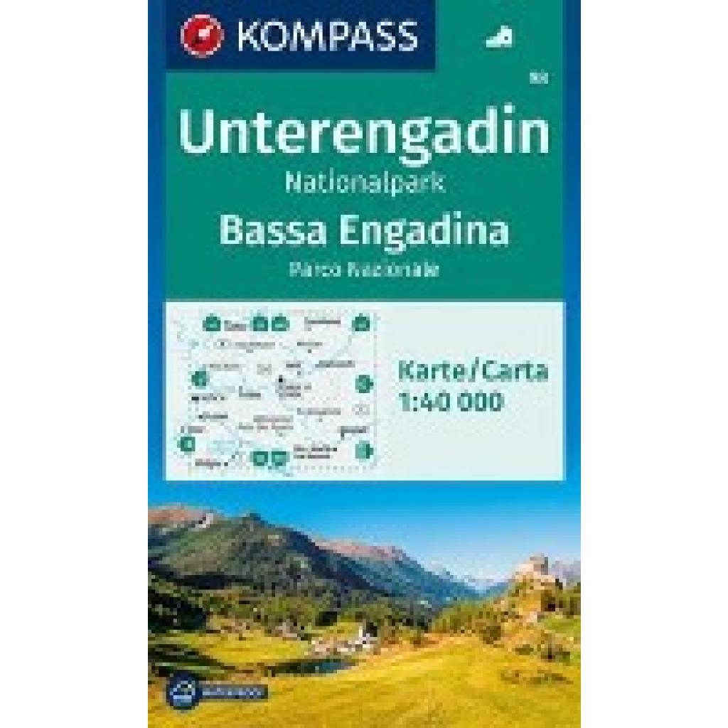 KOMPASS Wanderkarte 98 Unterengadin, Nationalpark / Bassa Engadina, Parco Nazionale 1:40.000