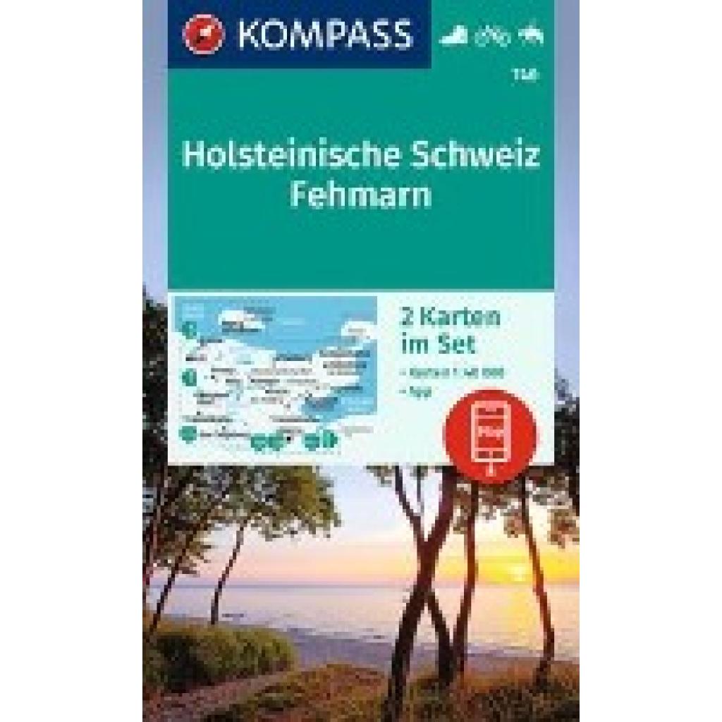 KOMPASS Wanderkarten-Set 740 Holsteinische Schweiz, Fehmarn (2 Karten) 1:40.000