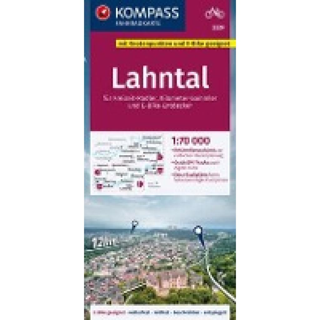 KOMPASS Fahrradkarte 3339 Lahntal 1:70.000