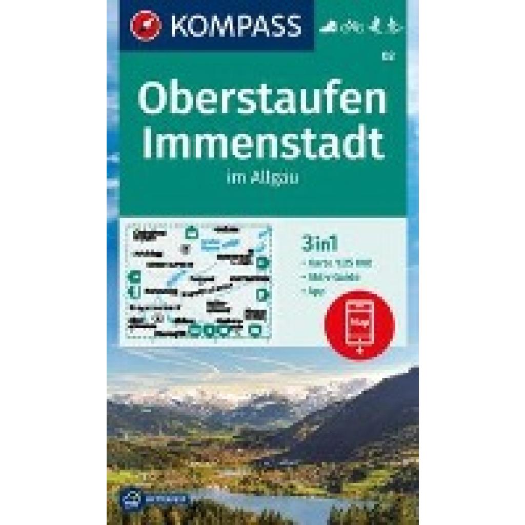 KOMPASS Wanderkarte 02 Oberstaufen, Immenstadt im Allgäu 1:25.000