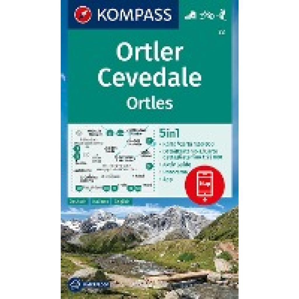 KOMPASS Wanderkarte 72 Ortler/Ortles, Cevedale 1:50.000