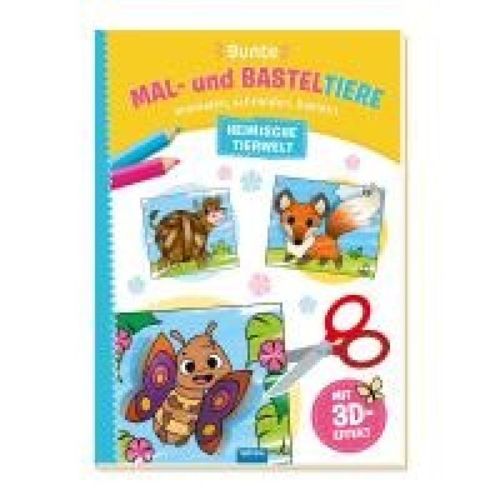9783988021328 - Trötsch Malbuch Bastelbuch Bunte Mal- und Basteltiere Heimische Tierwelt 9783988021328 - Trötsch Malbuch Bastelbuch Bunte Mal- und Basteltiere Heimische Tierwelt