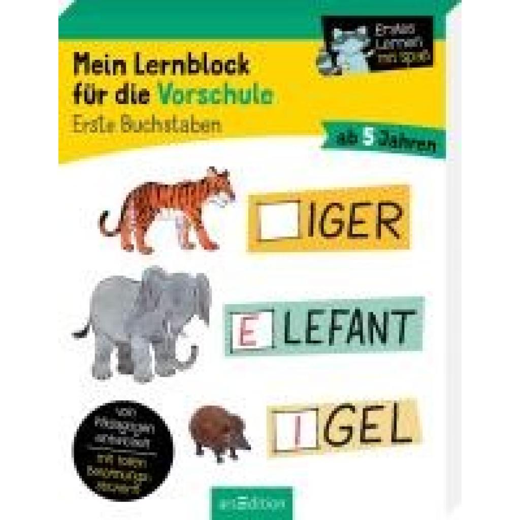 9783845844060 - Mein Lernblock für die Vorschule - Erste Buchstaben - Hannah Lang Kartoniert (TB)