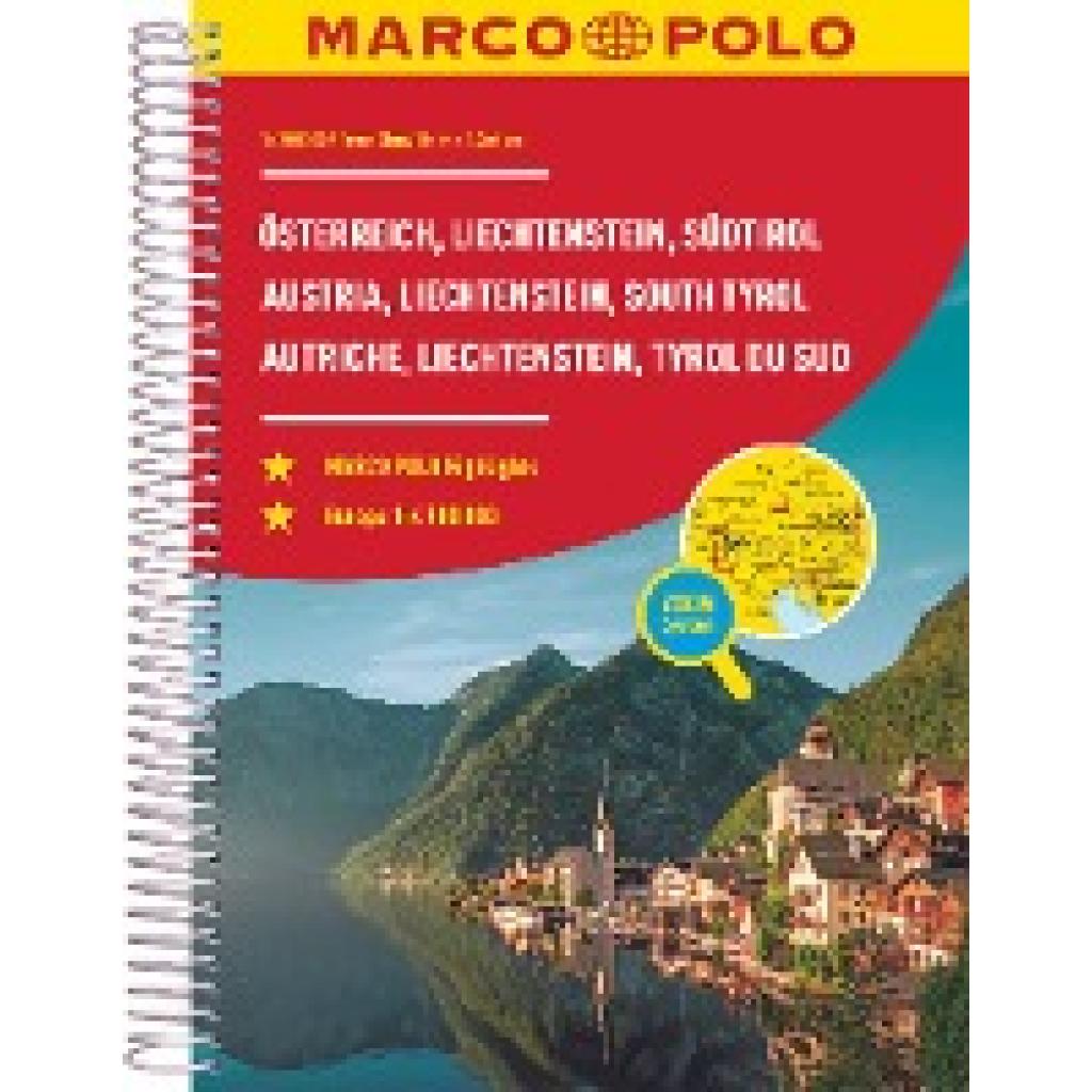 MARCO POLO Reiseatlas Österreich, Liechtenstein, Südtirol 1:200.000