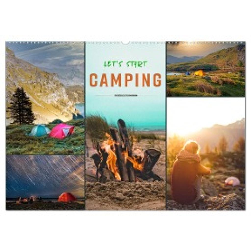 Roder, Peter: Let's start Camping (Wandkalender 2025 DIN A2 quer), CALVENDO Monatskalender