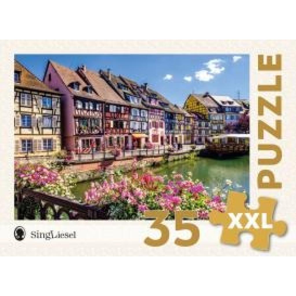 Demenz-Puzzle: Colmar. Das Demenz-Puzzle-Spiel mit 35 Puzzle-Teilen im XXL-Format.