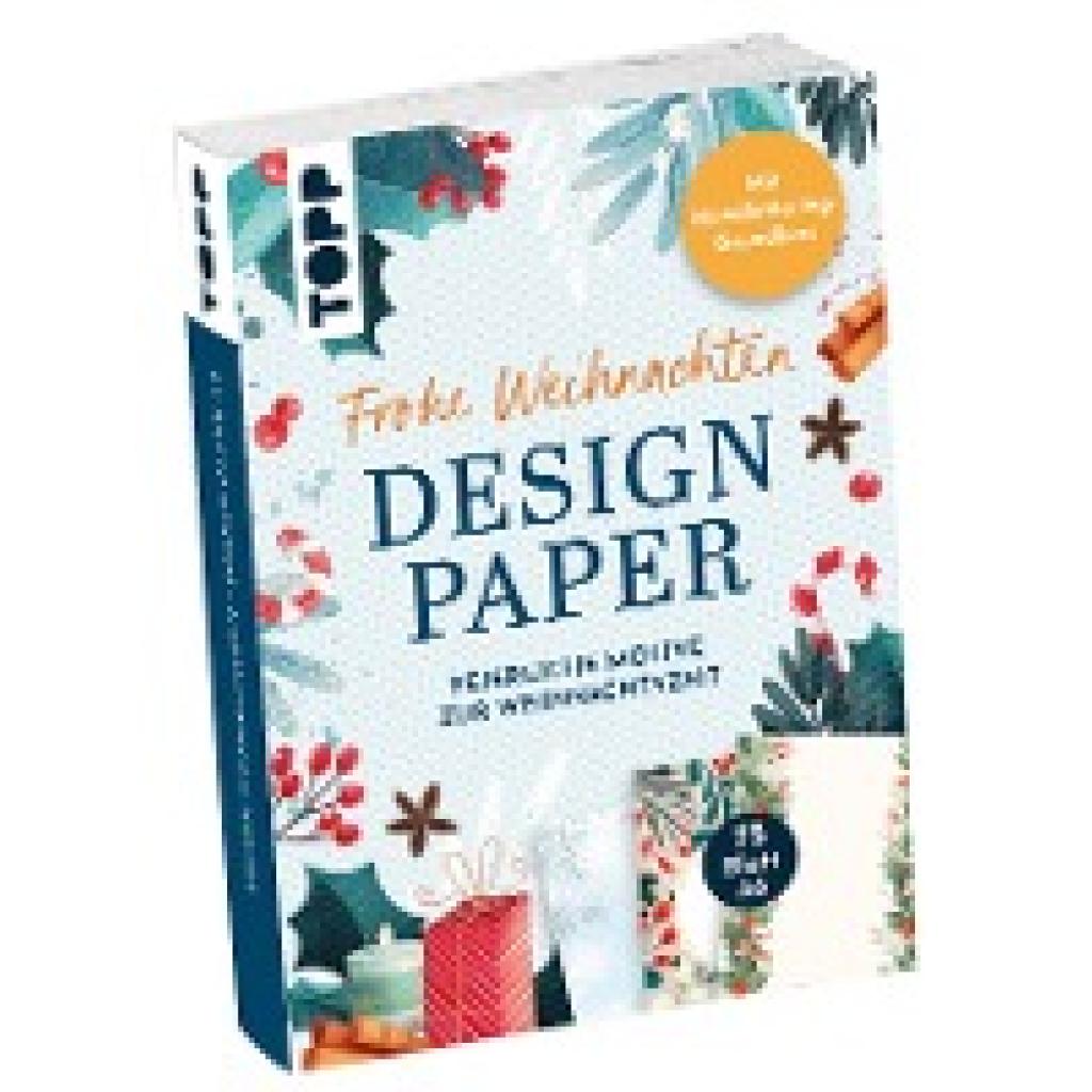 Blum, Ludmila: Design Paper A6: Frohe Weihnachten. Mit Handlettering-Grundkurs