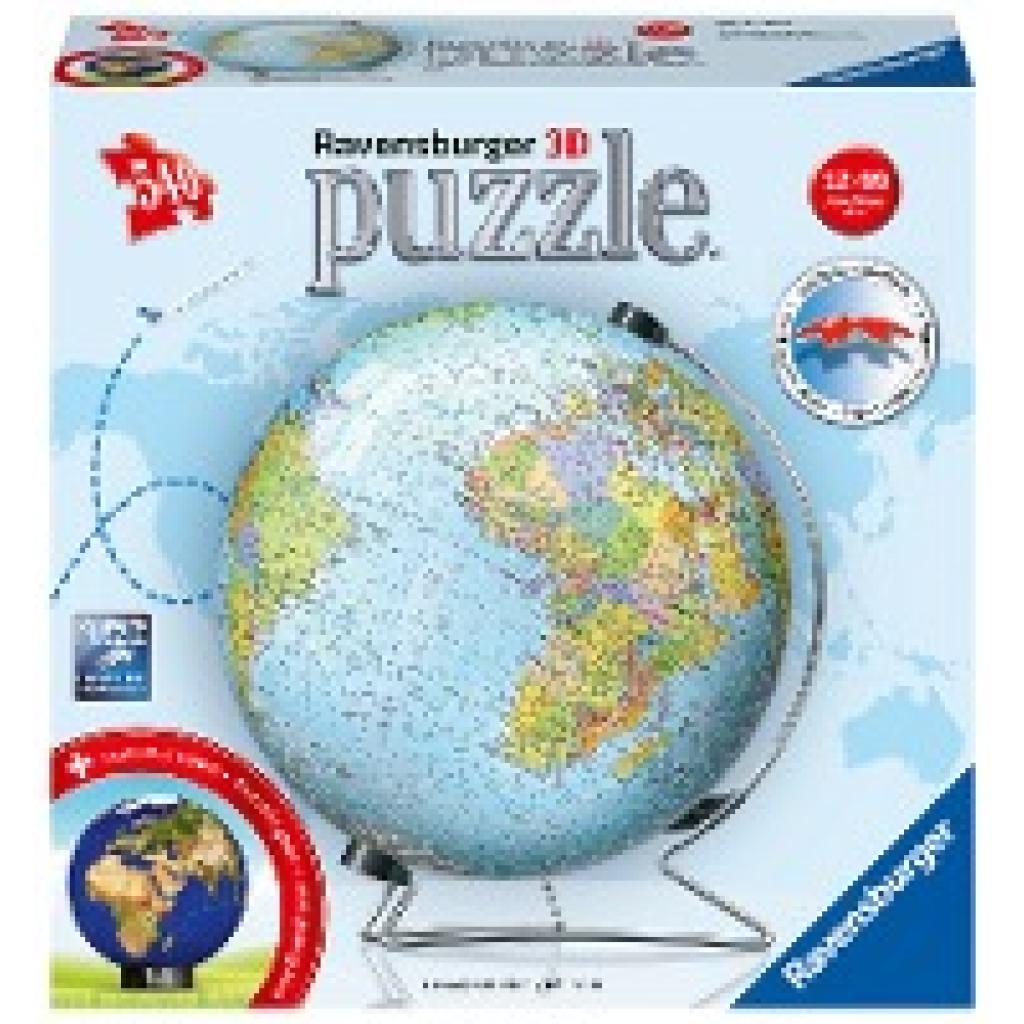 4005556111596 - Ravensburger Puzzle - Ravensburger 3D Puzzle 11159 - Puzzle-Ball Globus in deutscher Sprache - 540 Teile - Puzzle-Ball Globus für Erwachsene und Kinde 4005556111596 - Ravensburger Puzzle - Ravensburger 3D Puzzle 11159 - Puzzle-Ball Globus in deutscher Sprache - 540 Teile - Puzzle-Ball Globus für Erwachsene und Kinde