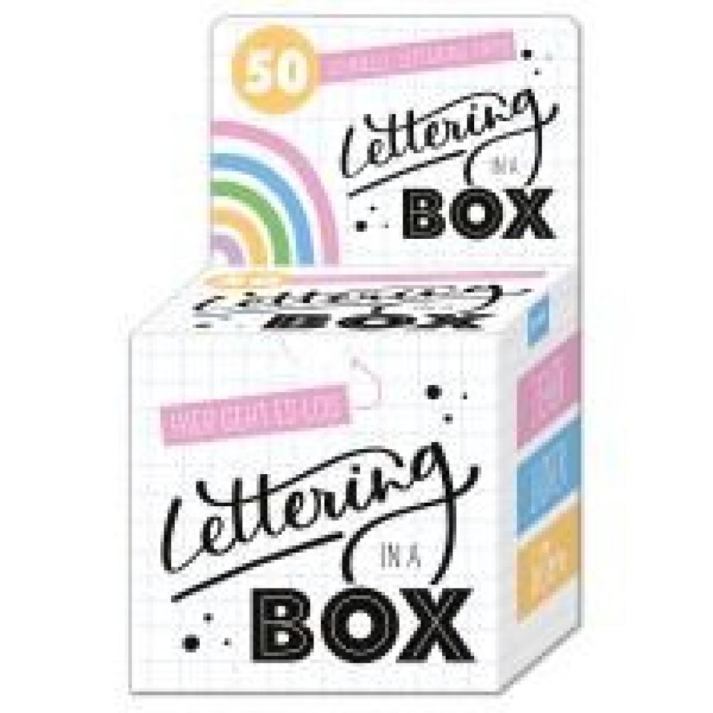 9783963473388 - monbijou   Lettering in a Box - 50 schnelle Letteringtipps - ziehen lachen lettern - Cornelia Landschützer Gebunden
