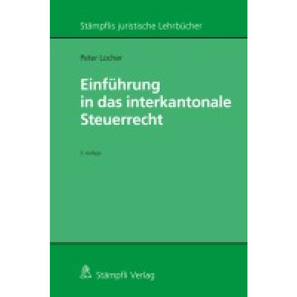 9783727229206 - Locher Peter Einführung in das interkantonale Steuerrecht