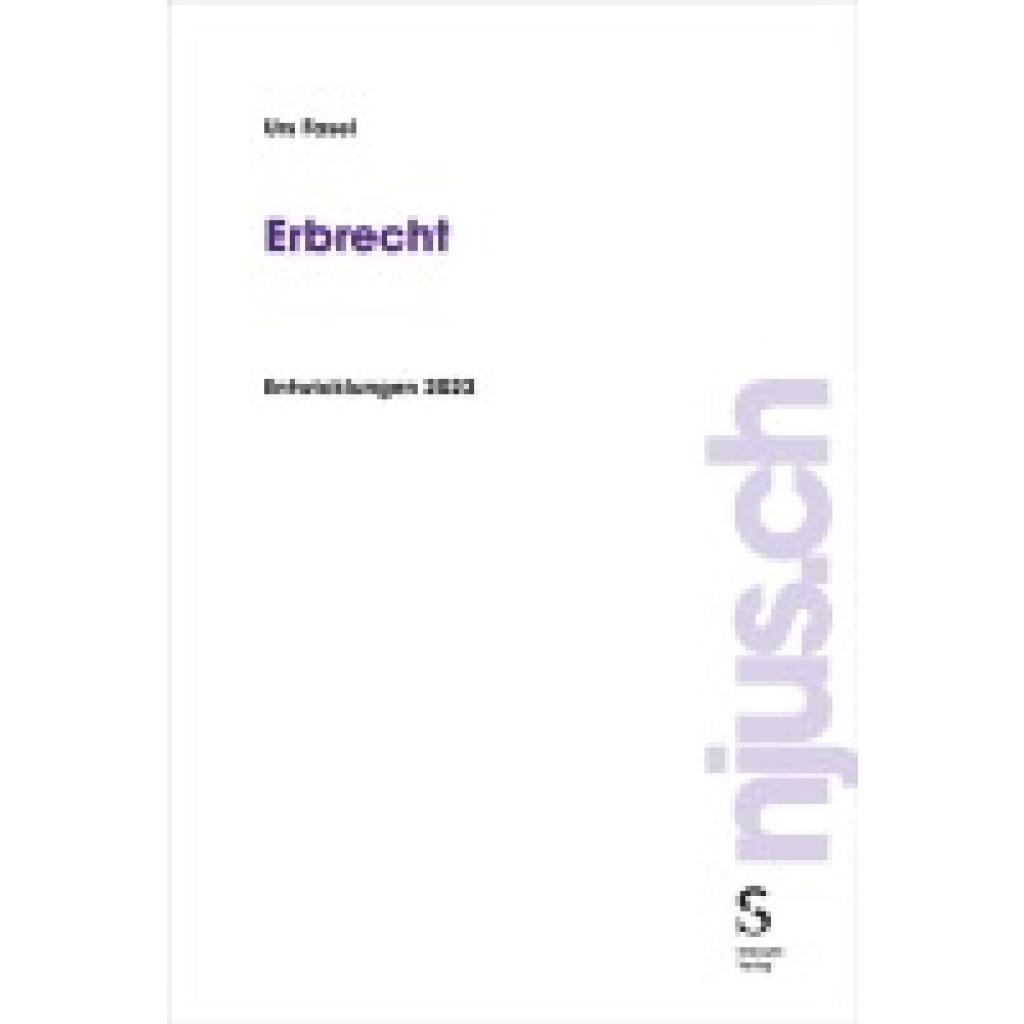 9783727224812 - Fasel Urs Erbrecht 2023