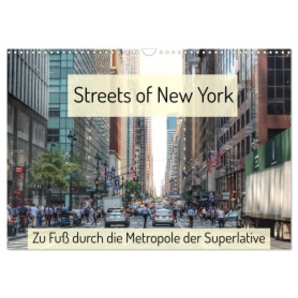 Wirges, Christine: Streets of New York - Zu Fuß durch die Metropole der Superlative (Wandkalender 2025 DIN A3 quer), CAL