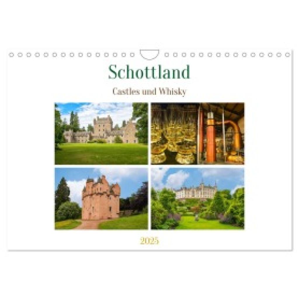 Schwarze, Nina: Schottland - Castles und Whisky (Wandkalender 2025 DIN A4 quer), CALVENDO Monatskalender