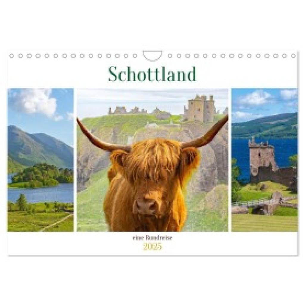 Schwarze, Nina: Schottland - eine Rundreise (Wandkalender 2025 DIN A4 quer), CALVENDO Monatskalender