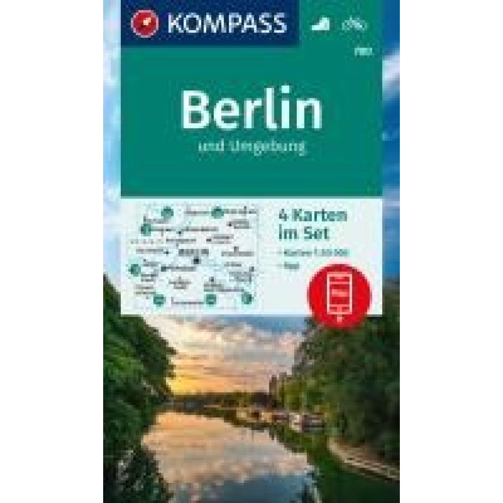 9783991219965 - KOMPASS Wanderkarten-Set 700 Berlin und Umgebung (4 Karten) 150000 Karte (im Sinne von Landkarte)