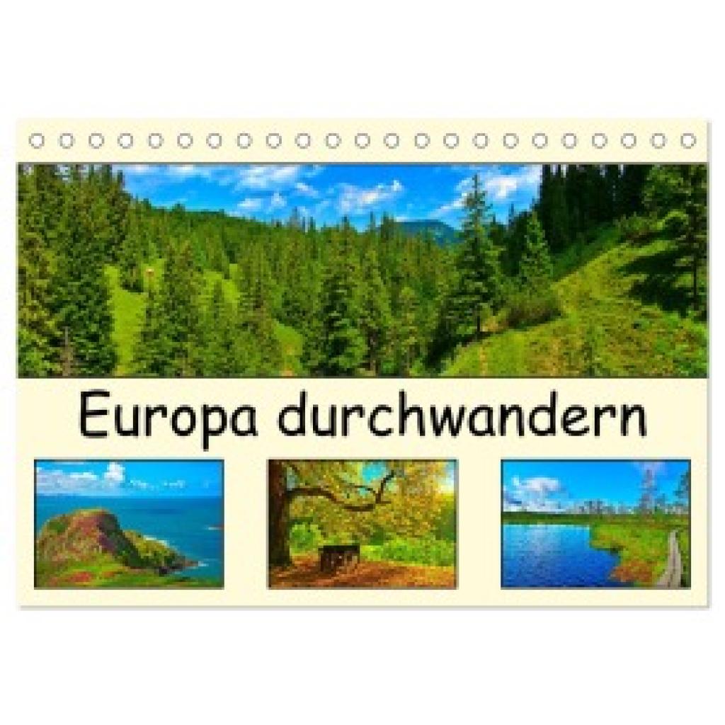 Plastron Pictures, Lost: Europa durchwandern (Tischkalender 2025 DIN A5 quer), CALVENDO Monatskalender