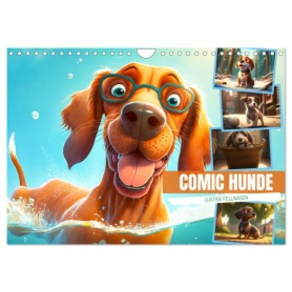 Meutzner, Dirk: Comic Hunde (Wandkalender 2025 DIN A4 quer), CALVENDO Monatskalender