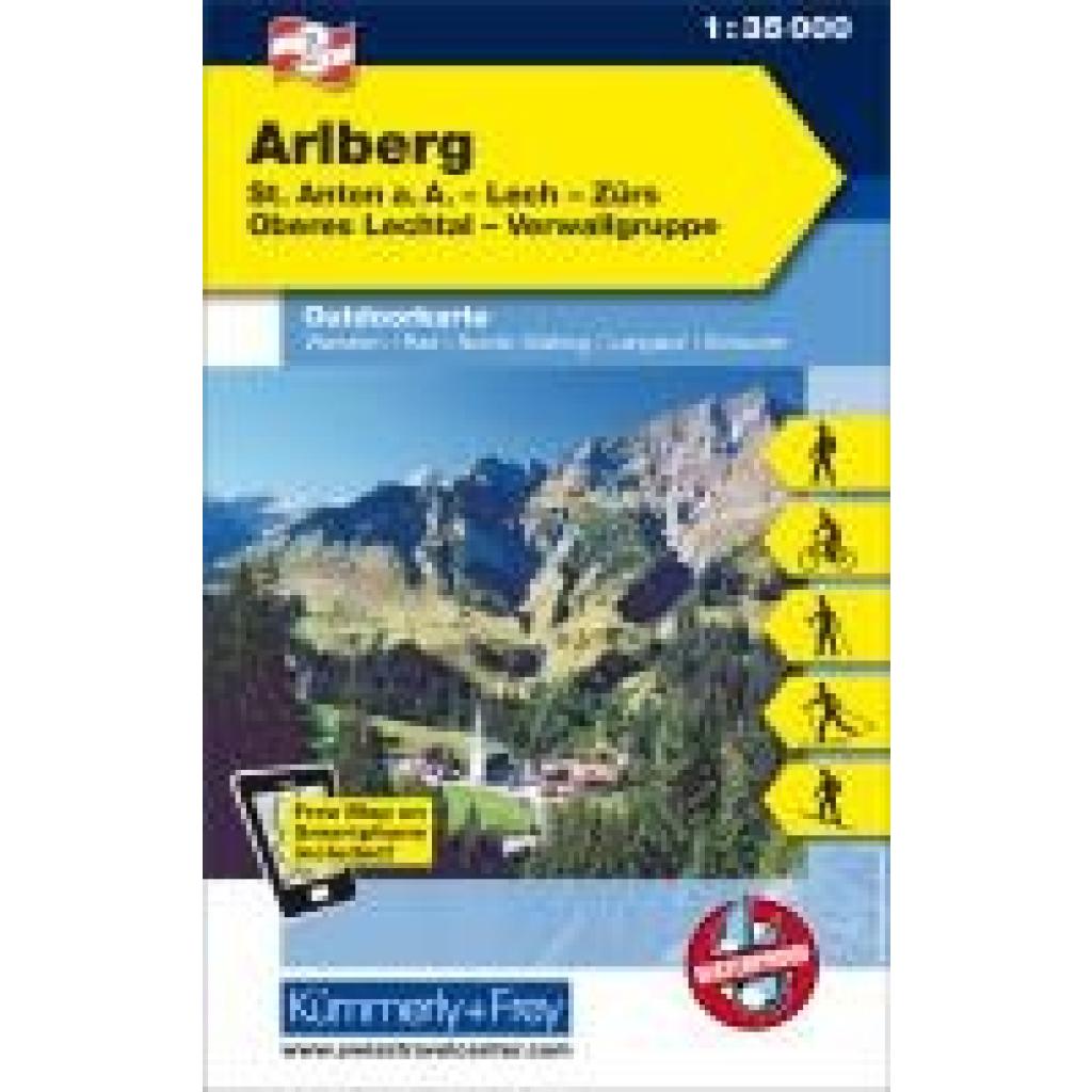 KuF Österreich Outdoorkarte 03 Arlberg 1 : 35 000