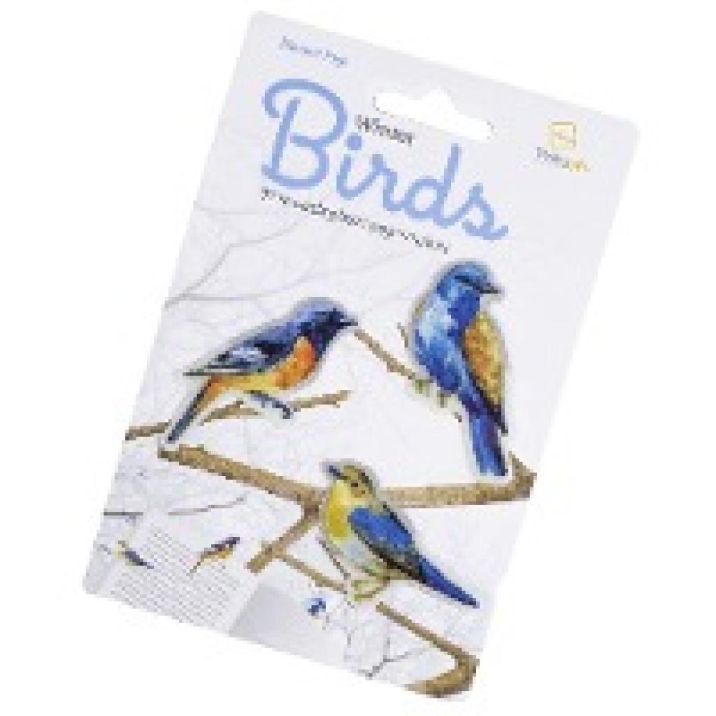 Stikki Marks 30 Mini-Lesezeichen (Winter Birds) | selbsthaftend | wiederablösbar