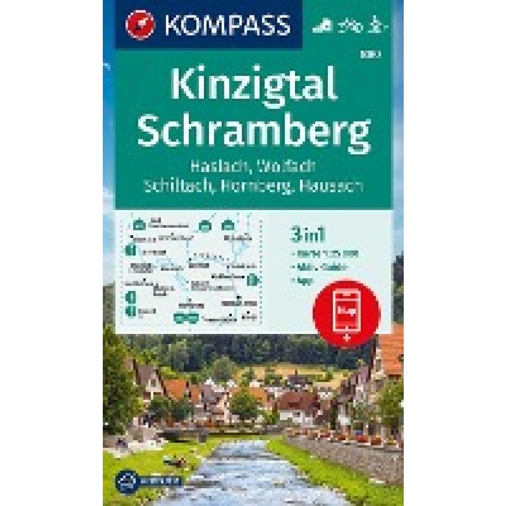 KOMPASS Wanderkarte 880 Kinzigtal Schramberg, 1:25.000