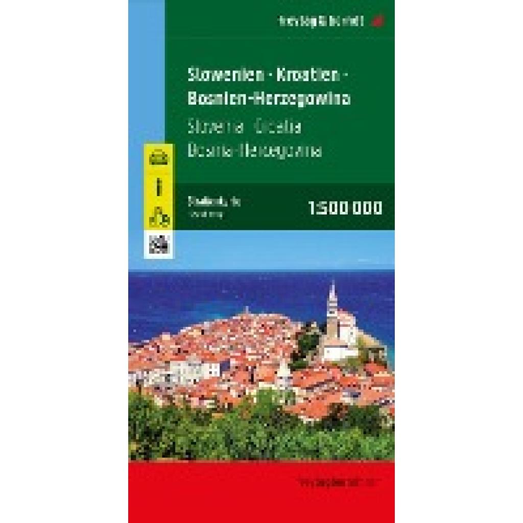 9783707922066 - Slowenien - Kroatien - Bosnien und Herzegowina Straßenkarte 1500000 freytag & berndt Karte (im Sinne von Landkarte)