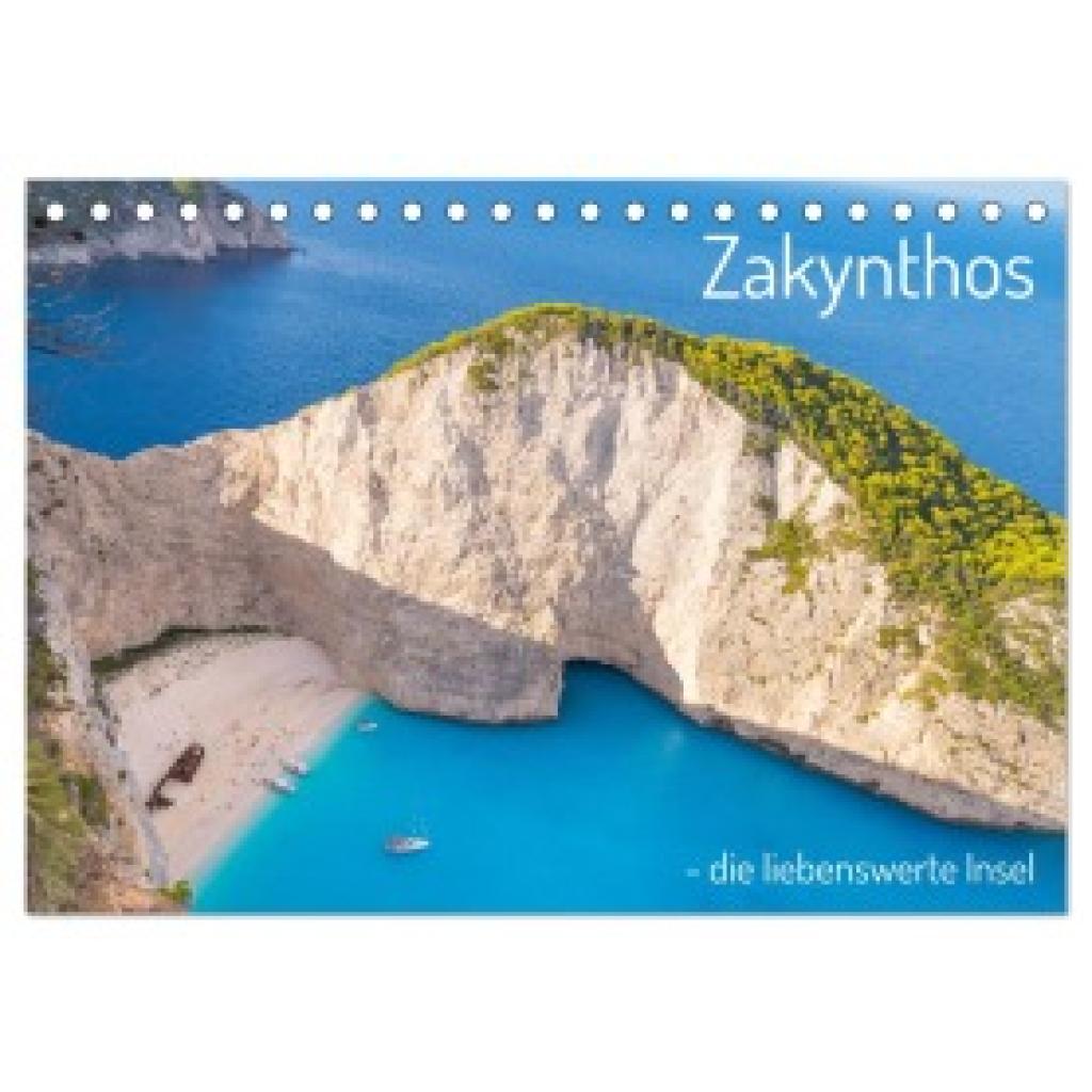 O. Schüller und Elke Schüller, Stefan: Zakynthos - die liebenswerte Insel (Tischkalender 2025 DIN A5 quer), CALVENDO Mon