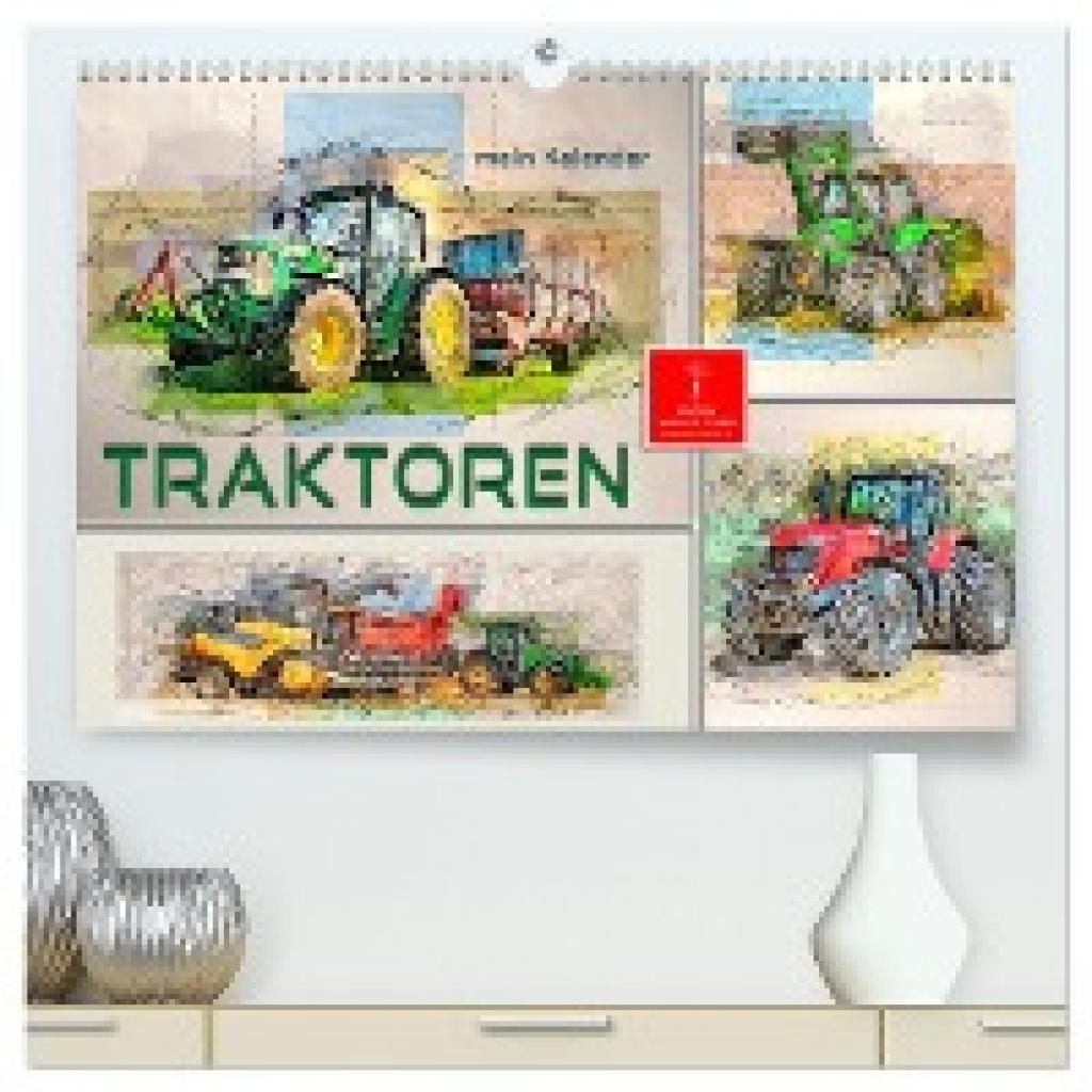 Roder, Peter: Traktoren - mein Kalender (hochwertiger Premium Wandkalender 2025 DIN A2 quer), Kunstdruck in Hochglanz