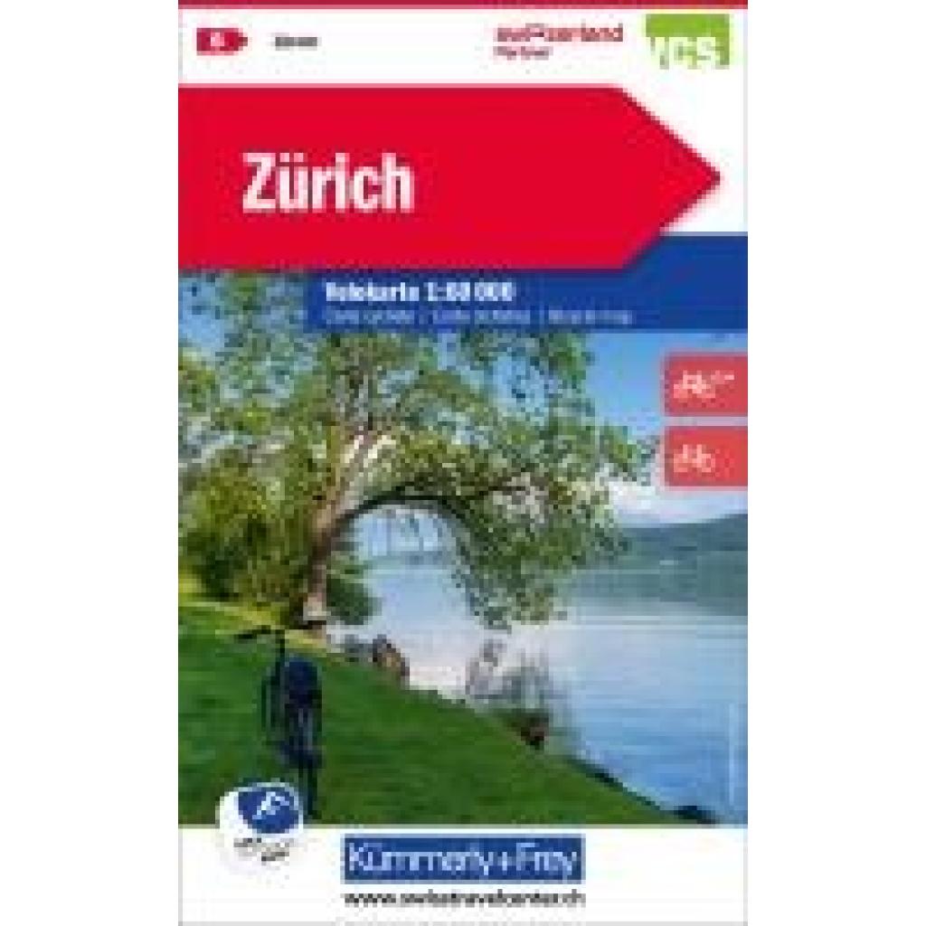 9783259024065 - Kümmerly+Frey Karte Zürich Velokarte Karte (im Sinne von Landkarte)