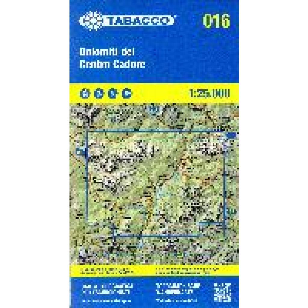 Tabacco Wandern Dolomiti Cadore 1:25000