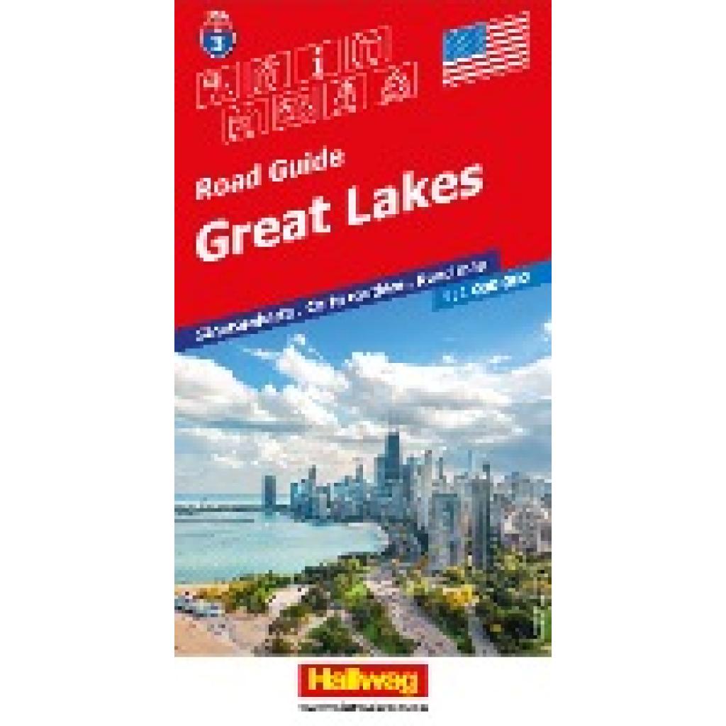 Great Lakes Strassenkarte 1:1 Mio., Road Guide Nr. 3