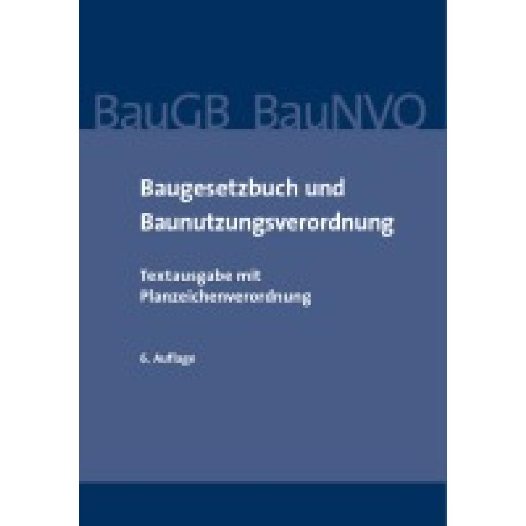 9783949409295 - Baugesetzbuch und Baunutzungsverordnung