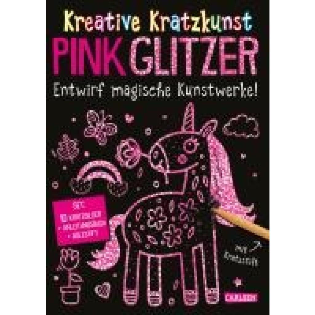 9783551191984 - Poitier Anton Kratzbilder für Kinder Kreative Kratzkunst Pink Glitzer