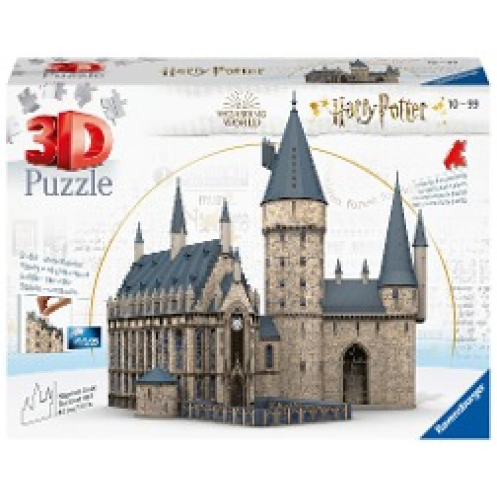 Ravensburger 3D Puzzle 11259 - Harry Potter Hogwarts Schloss - Die Große Halle - 540 Teile - Für alle Harry Potter Fans 