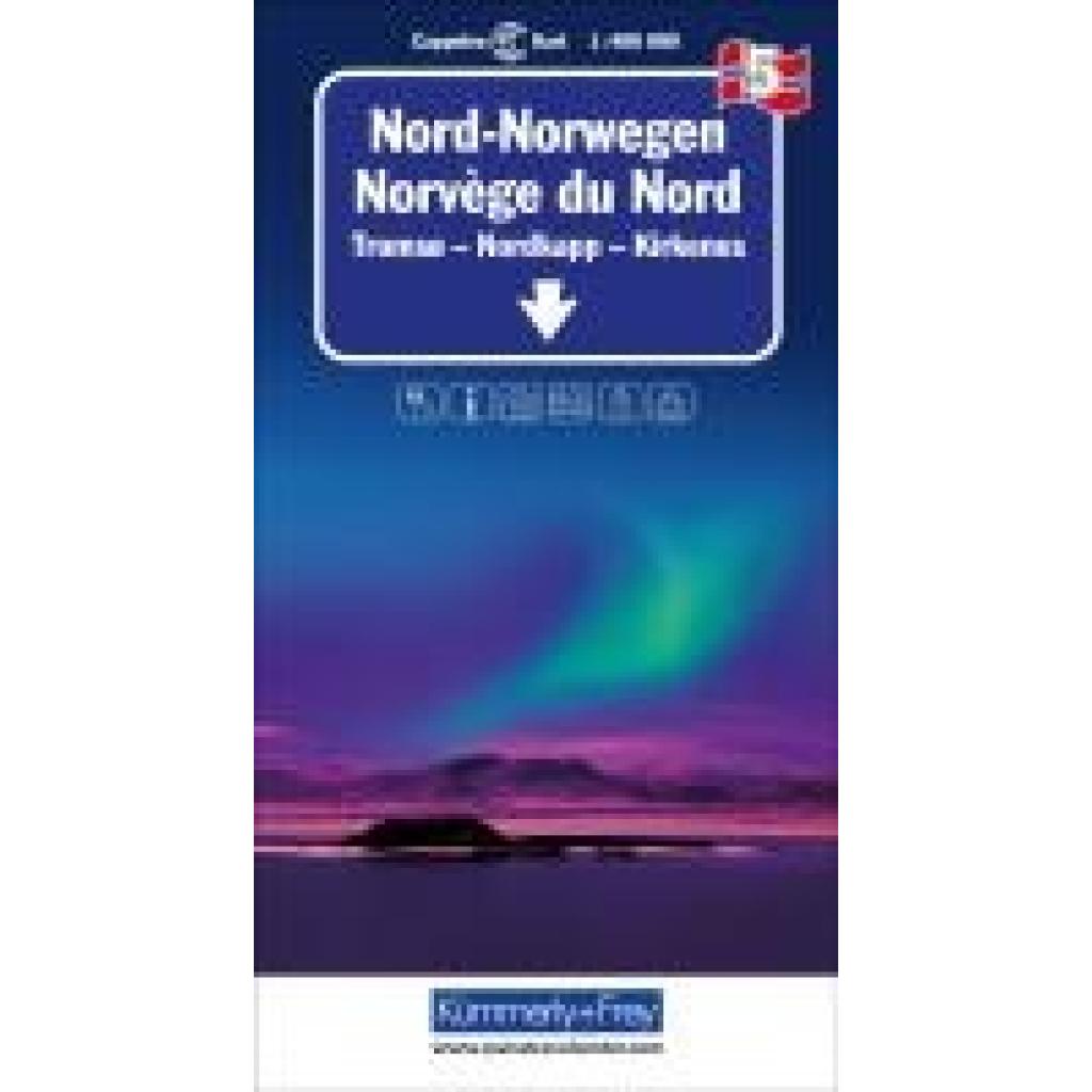 Kümmerly+Frey Regional-Strassenkarte 5 Nord-Norwegen 1:400.000