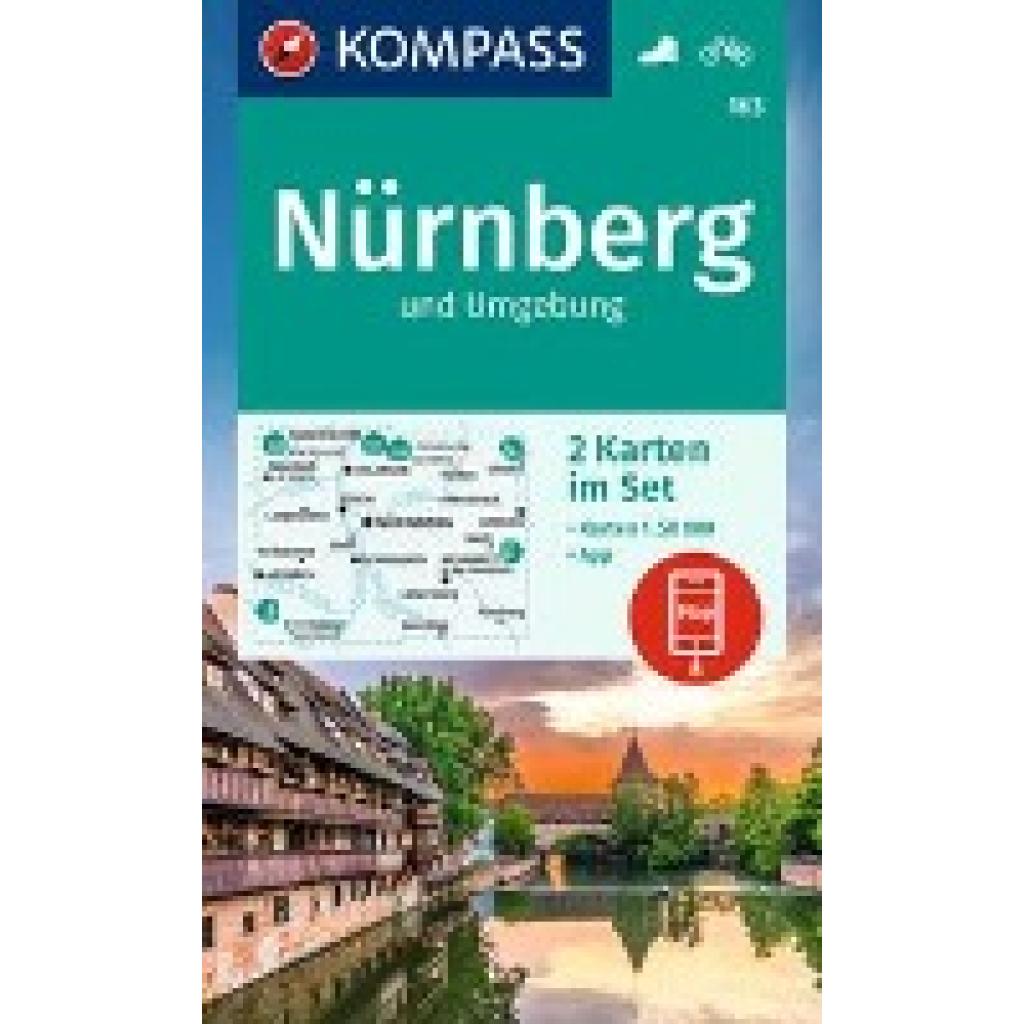 9783991217039 - KOMPASS Wanderkarten-Set 163 Nürnberg und Umgebung (2 Karten) 150000 Karte (im Sinne von Landkarte)