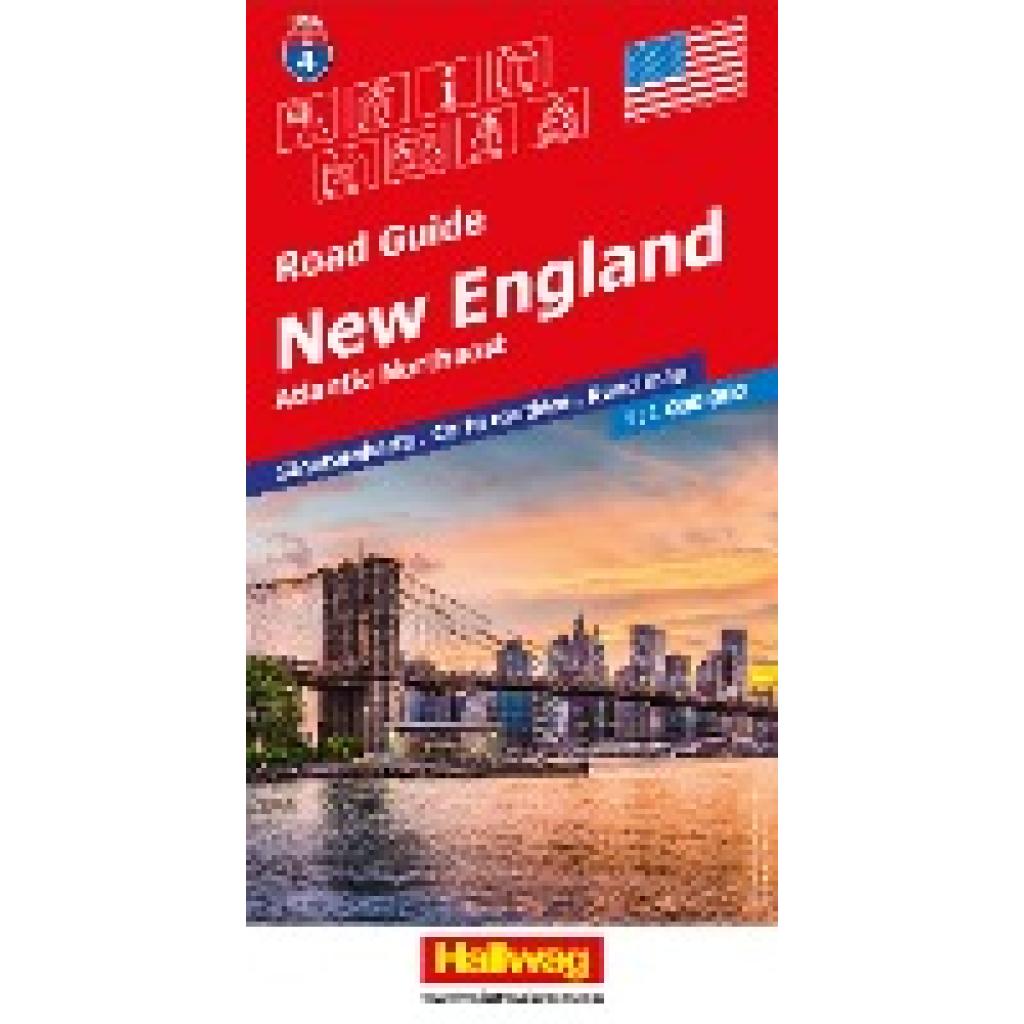 New England Strassenkarte 1:1 Mio., Road Guide Nr. 4