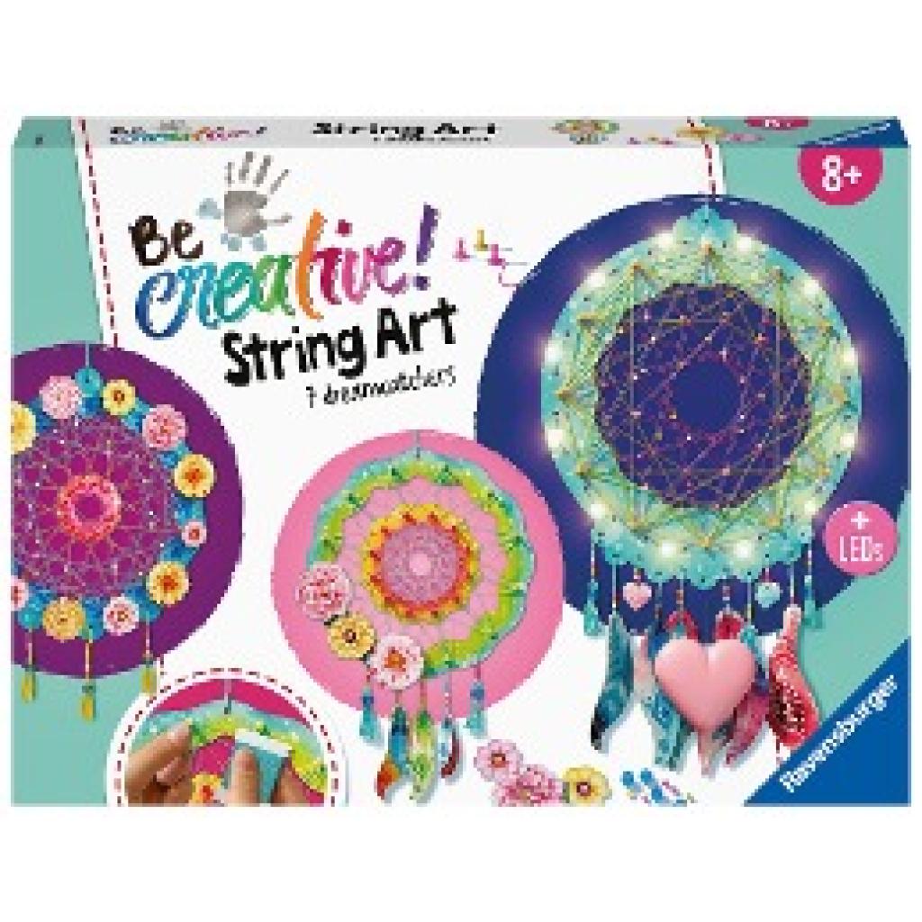 4005556182350 - Ravensburger 18235 String Art MaxiDreamcatcher String Art Bastelset für Kinder ab 8 Jahren Kreative Traumfänger mit LEDs