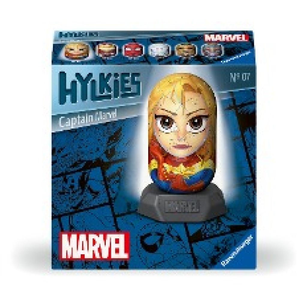 Ravensburger Hylkies: Die neue Sammelfigurenreihe zum selbst zusammenbauen. Figur #07 - Captain Marvel - Für alle Marvel