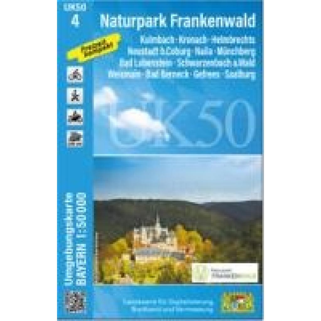 UK50-4 Naturpark Frankenwald (Umgebungskarte 1:50000)