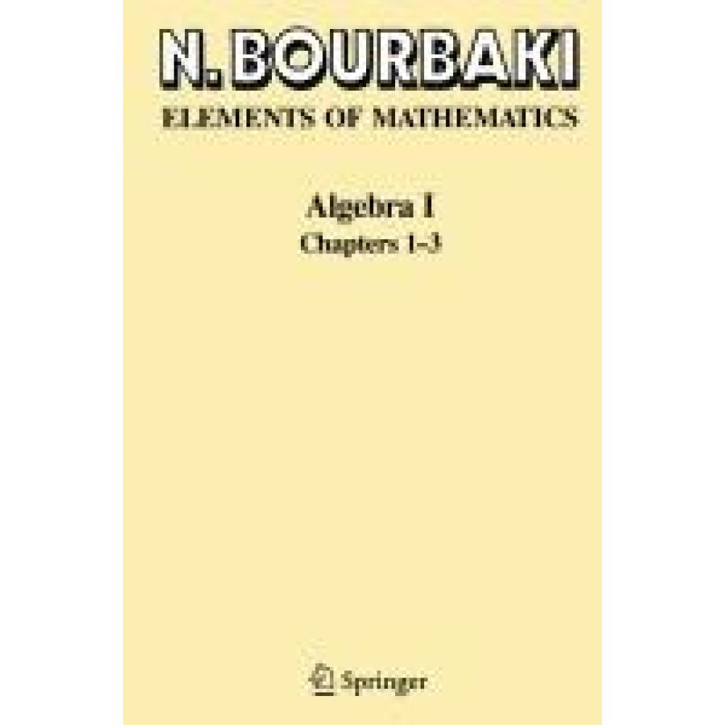 Bourbaki, N.: Algebra I