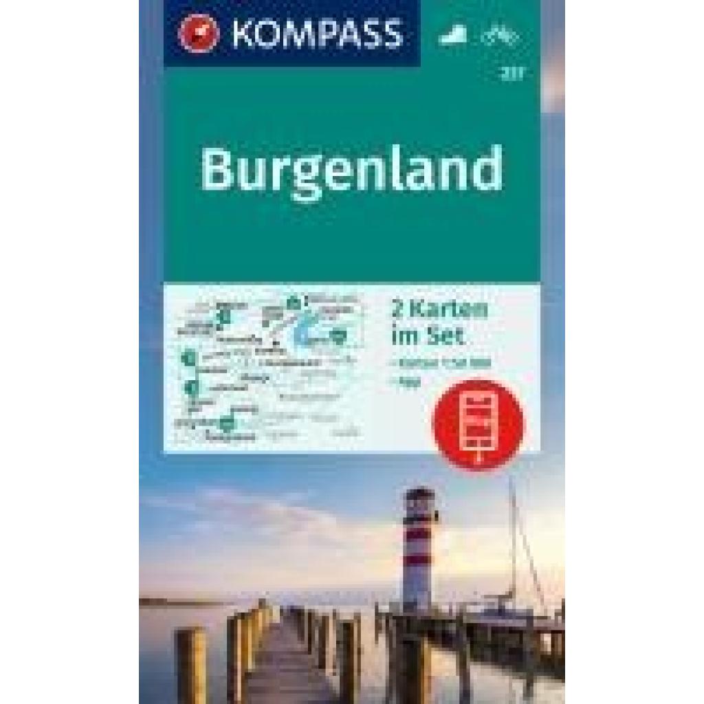 KOMPASS Wanderkarten-Set 227 Burgenland (2 Karten) 1:50.000