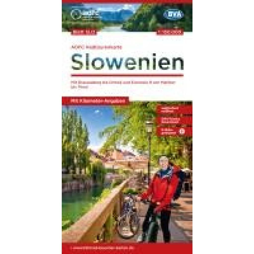 ADFC-Radtourenkarte SLO Slowenien 1:150.000, reiß- und wetterfest, E-Bike geeignet, GPS-Tracks Download, mit Kilometer-A