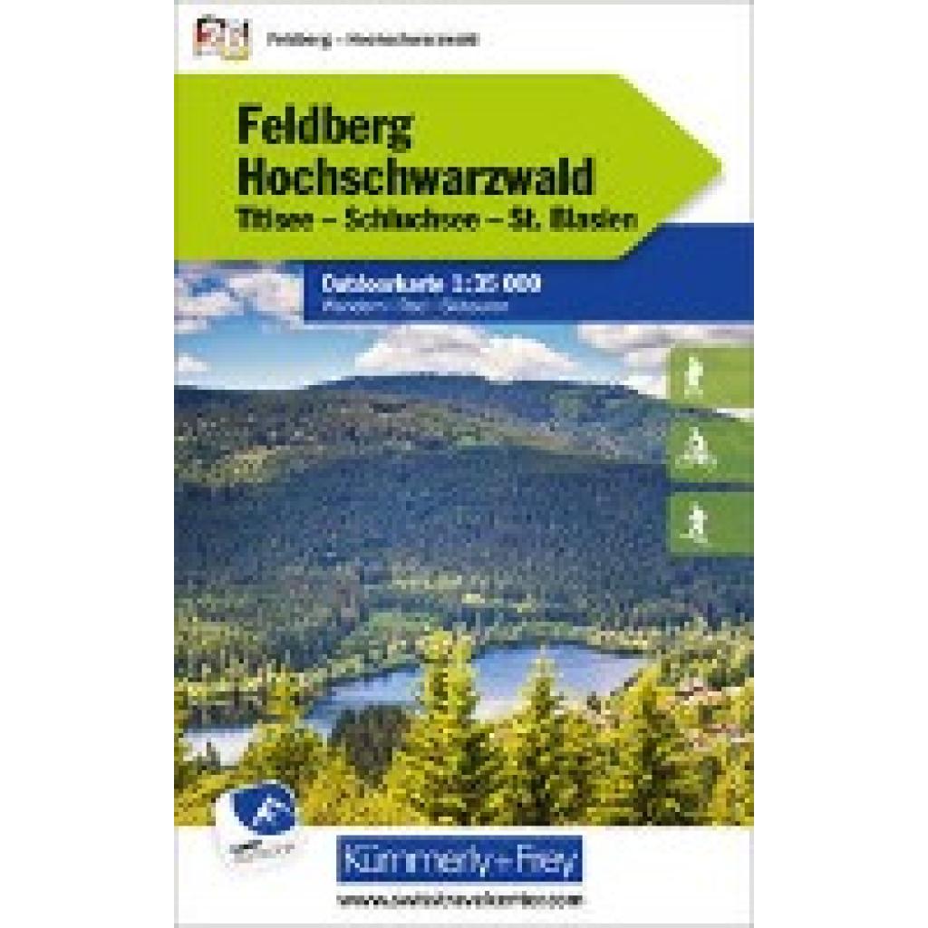 Kümmerly+Frey Outdoorkarte Deutschland 26 Feldberg, Hochschwarzwald 1:35.000